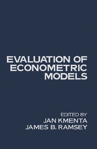 Cover image: Evaluation of Econometric Models 9780124165502