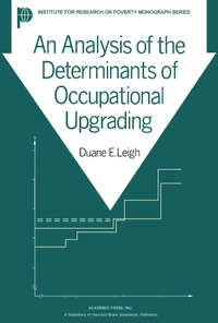 Titelbild: An Analysis of the Determinants of Occupational Upgrading 9780124428508