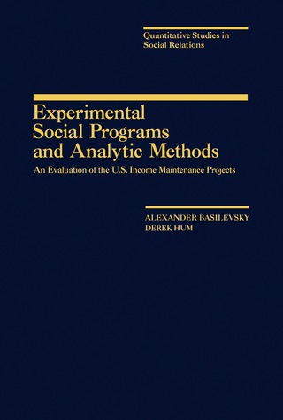 Titelbild: Experimental Social Programs and Analytic Methods 9780120802807