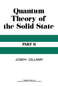 Imagen de portada: Quantum Theory of the Solid State 9780121552022