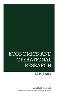 表紙画像: Economics and Operational Research 9780120857500
