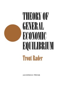 Imagen de portada: Theory of General Economic Equilibrium 9780125750400