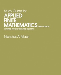 Cover image: Study Guide for Applied Finite Mathematics 3rd edition 9780120595709