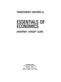 Imagen de portada: Transparency Masters for Essentials of Economics 9780123110343