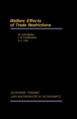 Imagen de portada: Welfare Effects of Trade Restrictions 9780126810509