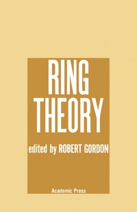 表紙画像: Ring Theory 9780122913501