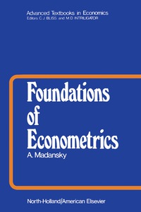 Imagen de portada: Foundations of Econometrics 9780720436075