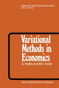 Imagen de portada: Variational Methods in Economics 9780720436013