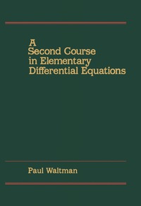 صورة الغلاف: A Second Course in Elementary Differential Equations- 9780127339108