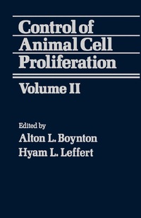 Cover image: Control of Animal Cell Proliferation 9780121230623