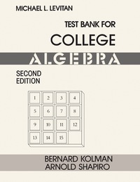 Imagen de portada: Test Bank for College Algebra 2nd edition 9780124178991