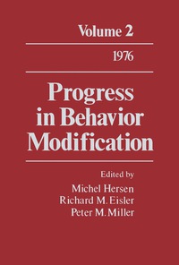 Cover image: Progress in Behavior Modification 9780125356022