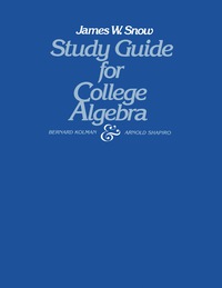 表紙画像: Study Guide for College Algebra 9780124178878