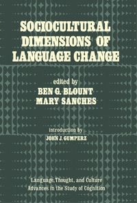 Cover image: Sociocultural Dimensions of Language Change 9780121074500