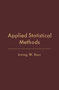 Cover image: Applied Statistical Methods 9780121461508
