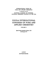 Imagen de portada: XXIIIrd International Congress of Pure and Applied Chemistry 9780408703178