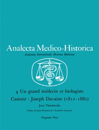 Cover image: Un Grand Médecin et Biologiste Casimir-Joseph Davaine (1812—1882) 9780080123660