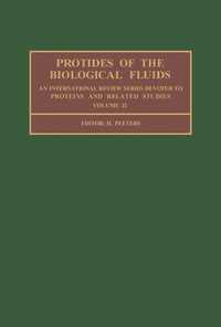 Imagen de portada: Protides of the Biological Fluids 9780080317397