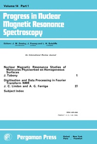 Imagen de portada: Progress in Nuclear Magnetic Resonance Spectroscopy 9780080260297