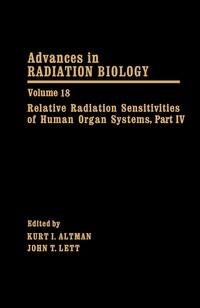 表紙画像: Relative Radiation Sensitivities of Human Organ Systems 9780120354184