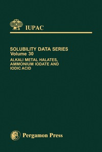 Imagen de portada: Alkali Metal Halates, Ammonium Iodate & Iodic Acid 9780080292106