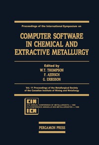 Imagen de portada: Proceedings of the International Symposium on Computer Software in Chemical and Extractive Metallurgy 9780080360874