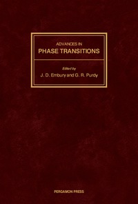 表紙画像: Advances in Phase Transitions 9780080362342