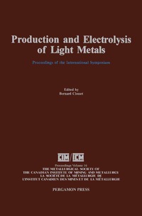 Titelbild: Production and Electrolysis of Light Metals 9780080372952