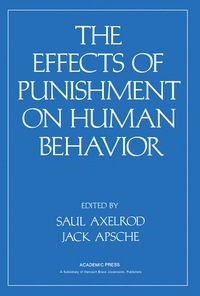 Cover image: Effects of Punishment on Human Behavior 9780120687404