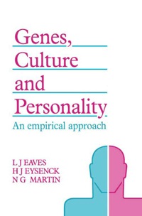 表紙画像: Genes, Culture, and Personality: An Empirical Approach 9780122282904
