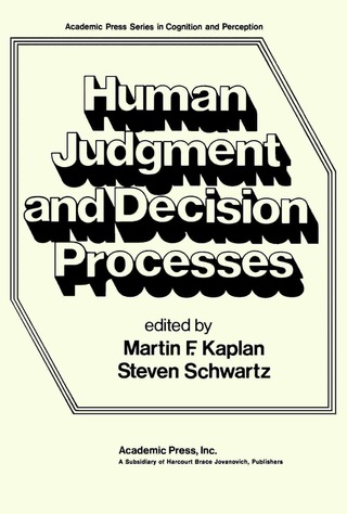 Cover image: Human Judgement and Decision Processes 9780123972507