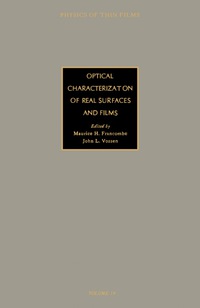 Immagine di copertina: Optical Characterization of Real Surfaces and Films 9780125330190