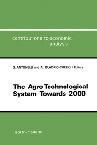 Cover image: The Agro-Technological System towards 2000 9780444704610