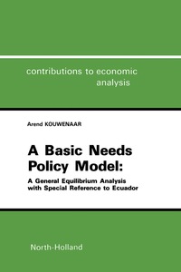 Imagen de portada: A Basic Needs Policy Model 9780444704689