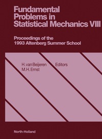 صورة الغلاف: Fundamental Problems in Statistical Mechanics, VIII 9780444815910