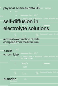 Titelbild: Self-diffusion in Electrolyte Solutions 9780444872883