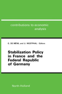 Imagen de portada: Stabilization Policy in France and the Federal Republic of Germany 9780444875297