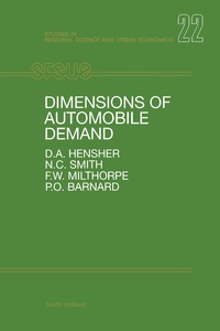 Imagen de portada: Dimensions of Automobile Demand 9780444889850