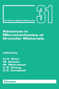 Cover image: Advances in Micromechanics of Granular Materials 9780444892133