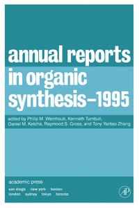 Imagen de portada: Annual Reports in Organic Synthesis 1995 9780120408252