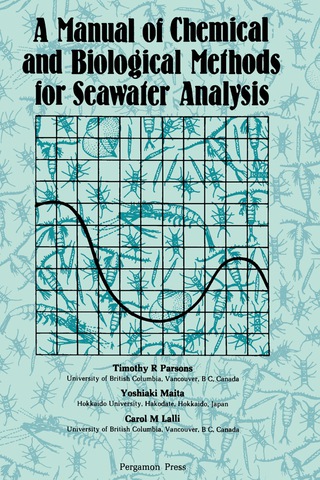 Imagen de portada: A Manual of Chemical & Biological Methods for Seawater Analysis 9780080302874