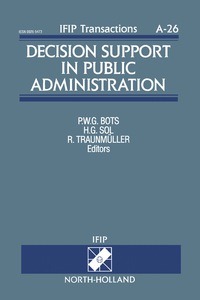Cover image: Decision Support in Public Administration 9780444814852