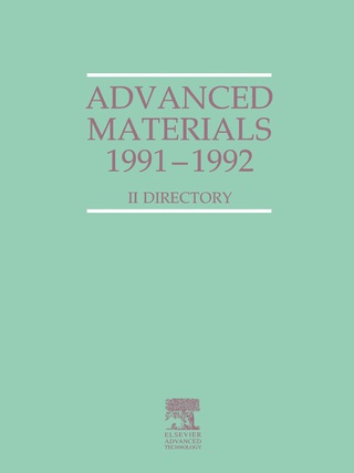 Omslagafbeelding: Advanced Materials 1991-1992 9781856170826