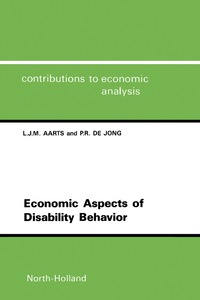 Cover image: Economic Aspects of Disability Behavior 9780444894625