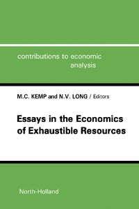 Cover image: Essays in the Economics of Exhaustible Resources 9780444867919