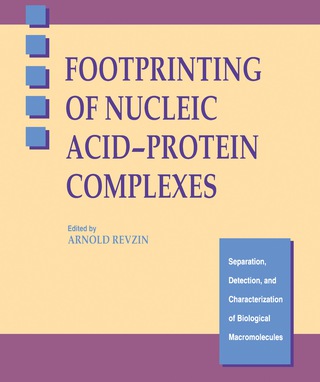 Cover image: Footprinting of Nucleic Acid-Protein Complexes 9780125865005