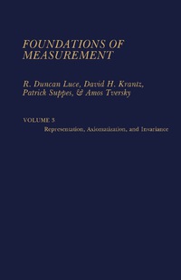 Cover image: Foundations of Measurement 9780124254039