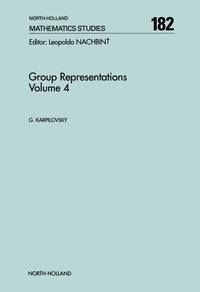 Cover image: Group Representations 9780444891082