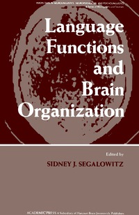 Cover image: Language Functions and Brain Organization 9780126356403