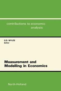 Cover image: Measurement and Modelling in Economics 9780444885159